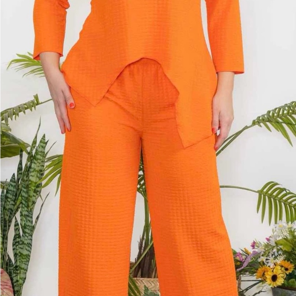 Orange Women's Pants Set